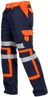 Westpeak Heavy duty Hi-Vis Trousers with knee pad pocket