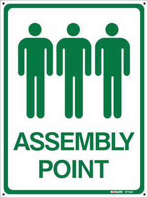 Assembly Point Sign - 3 Figures