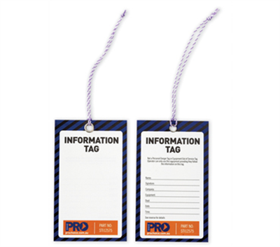 Information (Blank) Safety Tags.