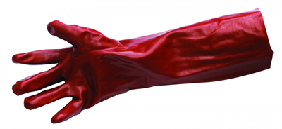 Red PVC Gloves 45cm