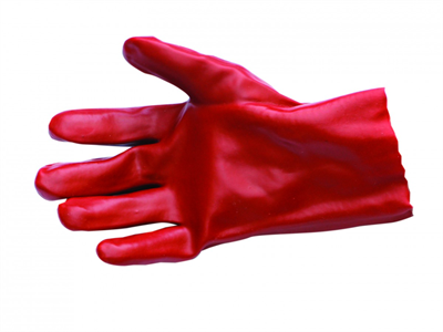 Red PVC Gloves 27cm