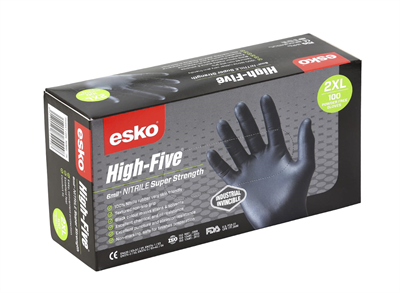 High-Five Black Nitrile Ultra Tough Disposable Gloves