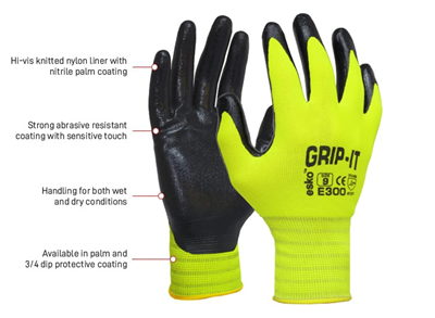Esko Grip-It Hi-Vis Nitrile Glove