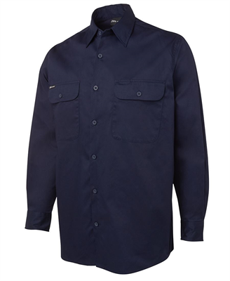 JB's 100% Cotton Drill 150g L/S Work Shirt