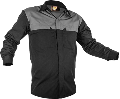 Caution Contrast P/C Long Sleeve Work Shirt