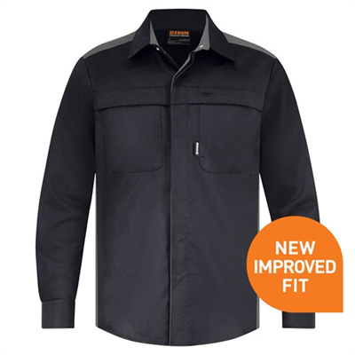 Bison Contrast P/C Long Sleeve Work Shirt