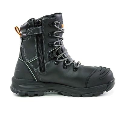 Apex XT High Leg Zip Side Lace Up Safety Boot Black