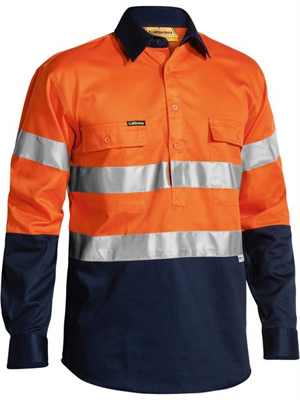 Bisley Closed Front D/N Cotton Shirt - 190gsm