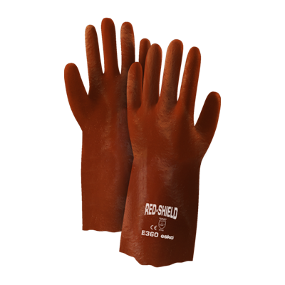 Red PVC Gloves 27cm